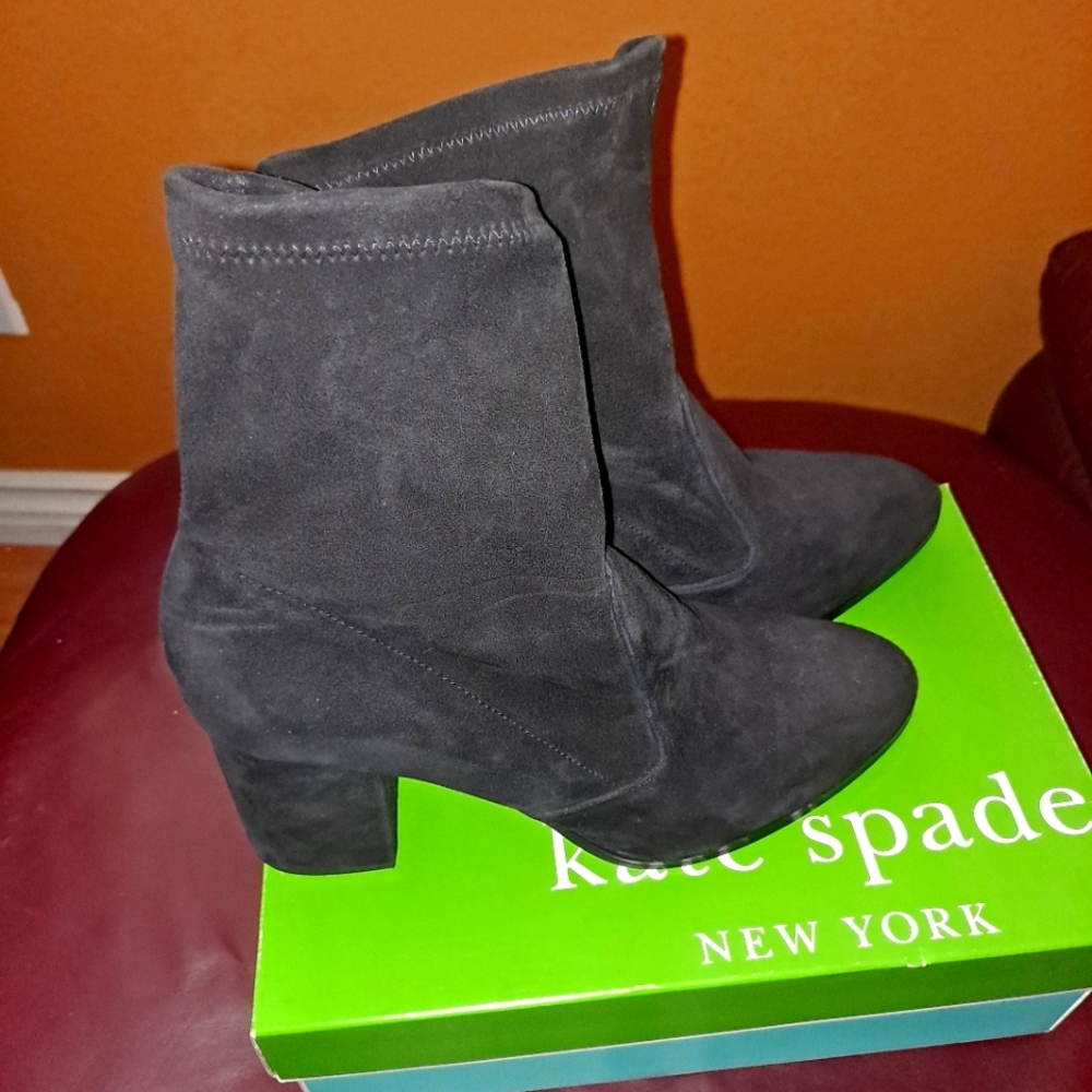 Saks Fifth Avenue stretch booties- came in this Kate Spade Box